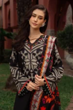 CH-77 Digital Printed Khaddar 3Pc Suit With Digital Printed Khaddar Dupatta