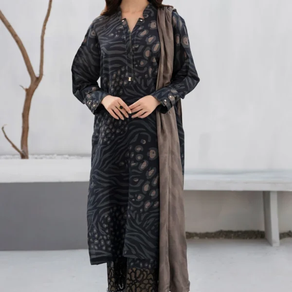 BQ-85 Unstitched Digital Printed khader Suit 3pc With Digital Printed Khader Dupatta