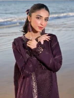 IZ-813 Unstitched Embroidered Dhanak Suit 3pc With Embroidered Dhanak Shawl