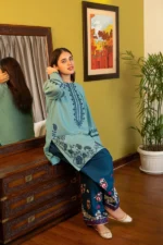 2-Piece-Unstitched Dhanak Stuff Full Embroidered Suit