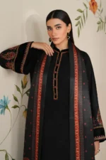 BQ-145 Unstitched Dhanak Suit with Printed Wool Shawl