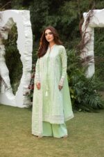 Un-Stitched Lawn Embroidered 3pc With Organza Embroidered Dupatta