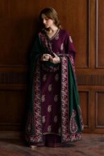 BT-15 Lawn Unstitched Embroidered 3pc Suit With Lawn Embroidered Dupatta