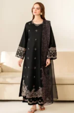 GA-11Unstitched Embroidered Lawn Suit 3pc With Digital Printed Fancy Voil Dupatta