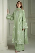 D#9 Unstitched Embroidered Lawn Suit With Chiffon Printed Dupatta