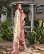 D#6 Unstitched Embroidered Lawn Suit With Chiffon Printed Dupatta