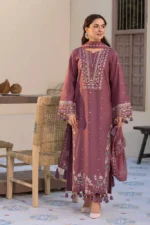 LAWN-3PC Embroidered Shirt with Chiffon Embroidered Dupatta