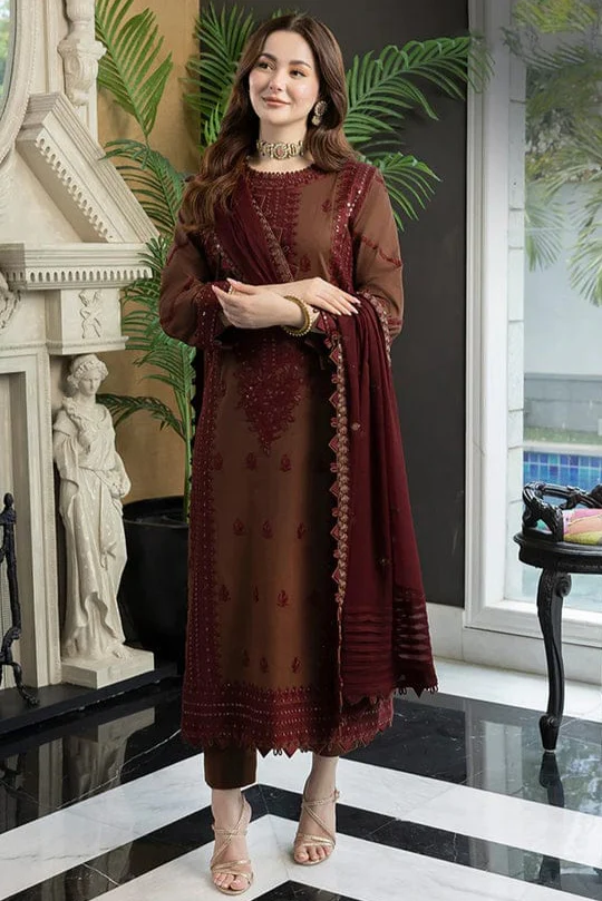 AJ-56 Unstitched Embroidered Lawn Suit With Embroidered Chiffon Dupatta
