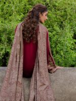 D#4 Unstitched Embroidered Lawn Suit With Chiffon Printed Dupatta