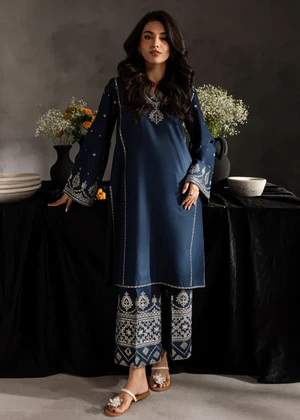 D#3 Unstitched Embroidered Lawn Suit With Chiffon Printed Dupatta