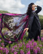 3 Piece -Lawn Unstitched Embroidered Shirt With Printed Chiffon Dupatta