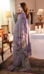 JD-2680 Lawn Unstitched Fully Embroidered  Shirt With Cotton Lawn Digital Dupatta