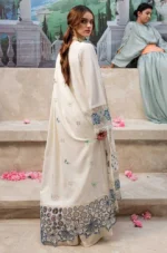 MR-2730 3 Piece -Unstitched Luxury Embroidered Lawn Fabric Embroidered Lawn Dupatta