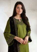 AA-22 Lawn Embroidered 3pc Suit With Bamber Chiffon Embroidered Dupatta