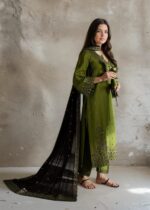 AA-22 Lawn Embroidered 3pc Suit With Bamber Chiffon Embroidered Dupatta