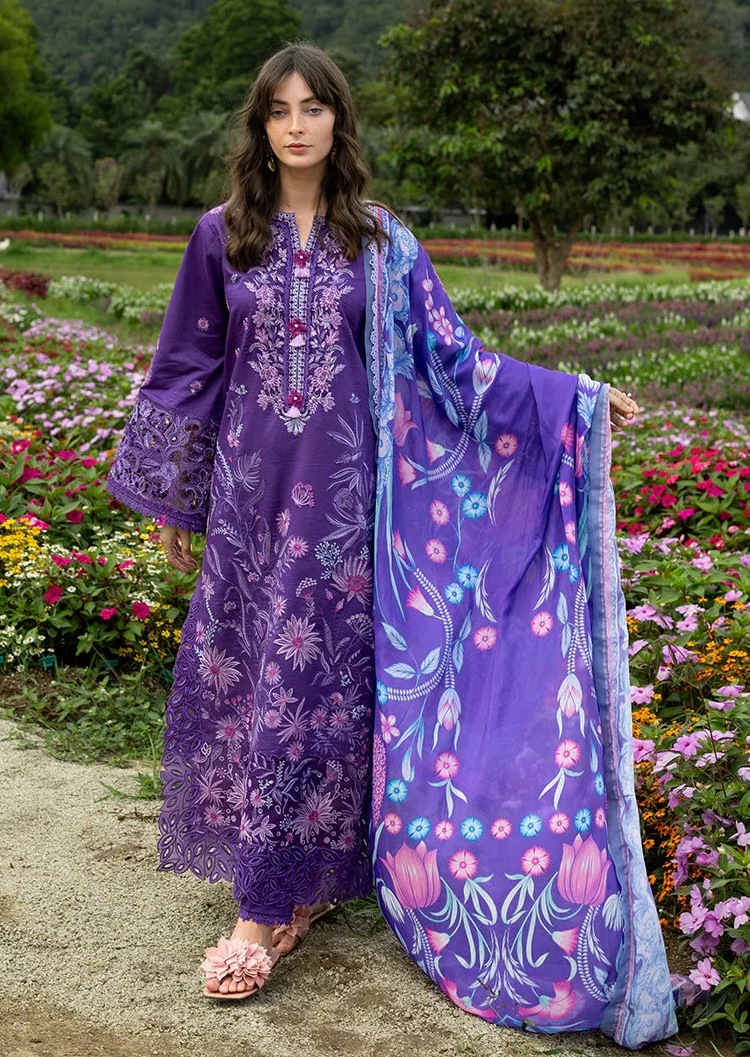 Lawn Unstitched Embroidered Shirt With Printed Monar Dupatta 