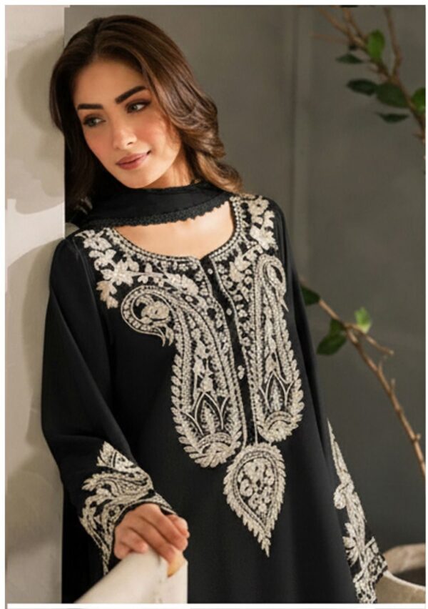 BT-2751 Lawn Embroidered 3pc Suit With Bamber Chiffon Embroidered Dupatta