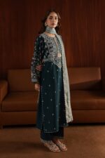 AA-50 3PC Unstitched Embroidered Lawn Suit With Embroidered Chiffon Dupatta