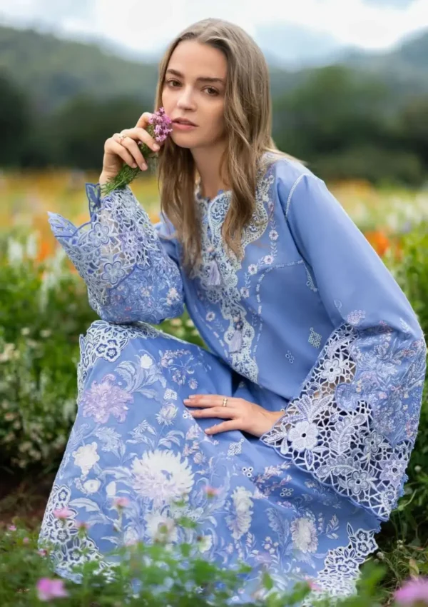 MS-2780 Lawn Unstitched Embroidered 3pc Suit With Monar Digital Printed Dupatta