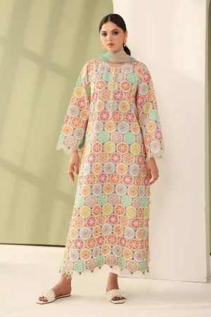 3 Piece Unstitched Digital Printed Lawn Suit ( Fine Printed Lawn Dupatta )
