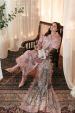 QL-2765 Unstitched Embroidered Lawn shirt With Printed Chiffon Dupatta 