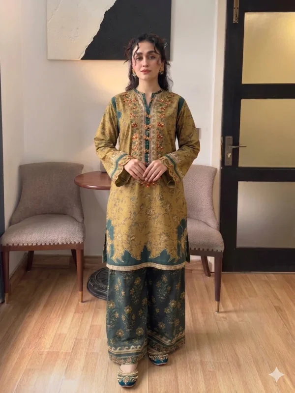2 Piece - Unstitched Digital Printed Lawn Fabric
