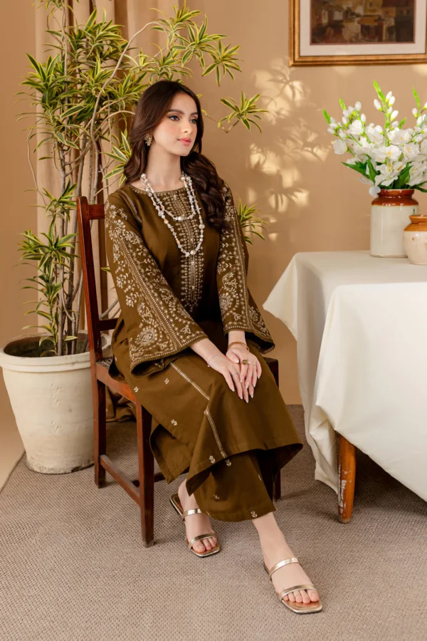BA--68 Unstitched Fully Embroided Lawn 2 Piece Suit