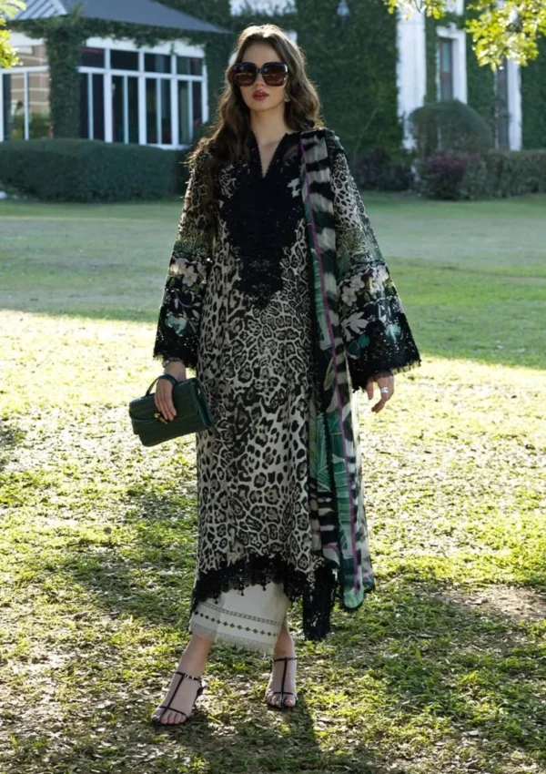3 Piece - Unstitched Printed Lawn Shirt With Printed Lawn Dupatta