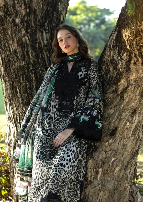 3 Piece - Unstitched Printed Lawn Shirt With Printed Lawn Dupatta