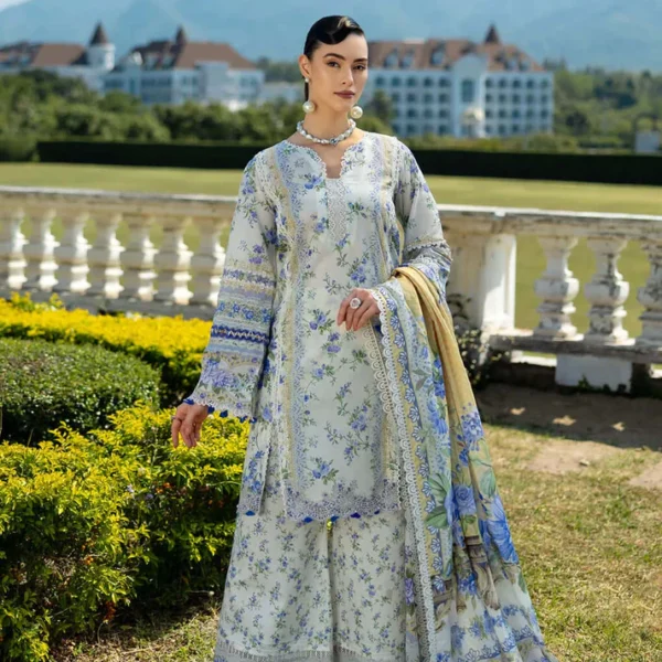 Unstitched Digital Printed Lawn Suit 3pc With Digital Printed Lawn Dupatta