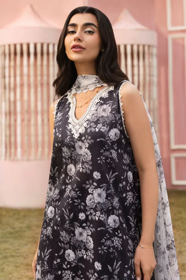 Digital Printed Unstitched Lawn Suit 3pc With Lawn Digital Printed Dupatta