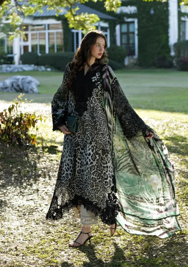 3 Piece - Unstitched Printed Lawn Shirt With Printed Lawn Dupatta