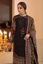 BQ-14 3pc Fully Heavy Embroided Lawn suit with Embroided Organza Dupatta