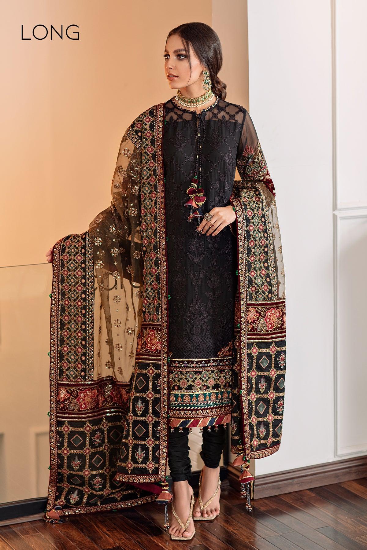 BQ-14 3pc Fully Heavy Embroided Lawn suit with Embroided Organza Dupatta