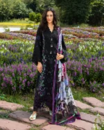 MR-2745 Lawn Unstitched Embroidered Shirt With Printed Chiffon Dupatta