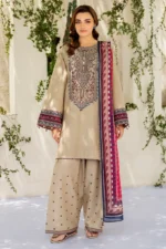 AA-21 Unstitched Fully Embroidered Lawn Suit With Slub Cotton Printed Dupatta